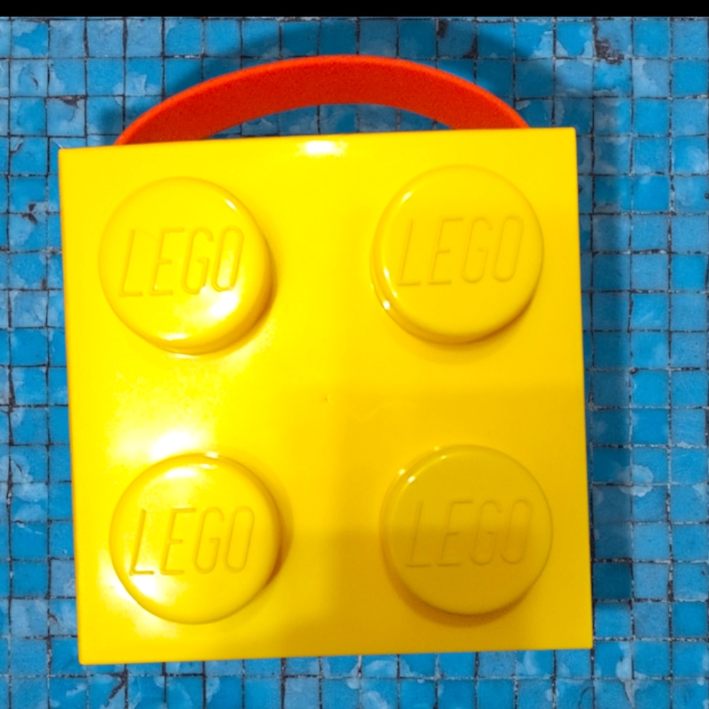 Lego design box with handle BRAND NEW, yellow